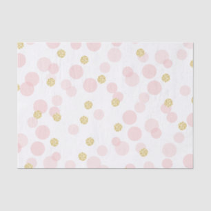 Papier Mousseline Points Parties scintillant or rose cadeaux d'anniv