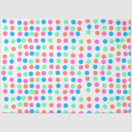 Papier Mousseline Points Pastel Printemps