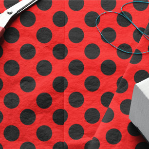 Papier Mousseline Points rouges et noirs