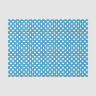 Papier Mousseline Pois blancs sur Arrière - plan bleu Peacock