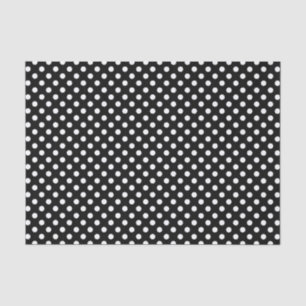 Papier Mousseline Pois blancs sur Arrière - plan noir