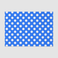 Pois blancs sur bleu royal