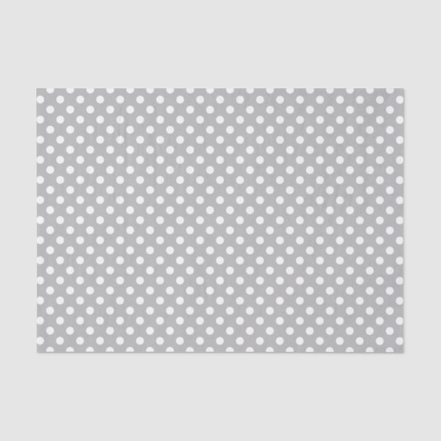 Papier Mousseline Pois blancs sur le Arrière - plan gris chrome (Recto)