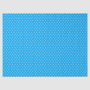 Papier Mousseline Pois Bleus