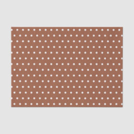 Papier Mousseline POIS Brown et BLANCS