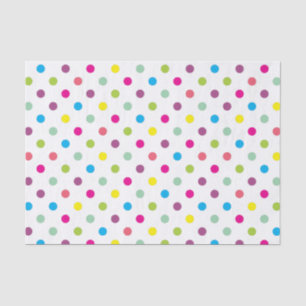 Papier Mousseline Pois coloré