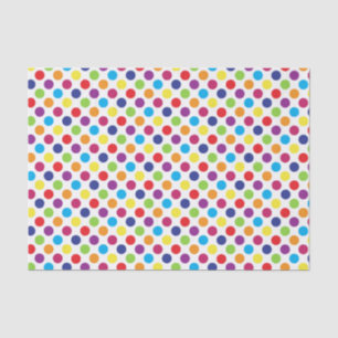 Papier Mousseline Pois coloré