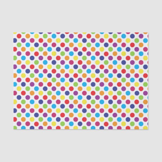 Papier Mousseline Pois coloré (Recto)