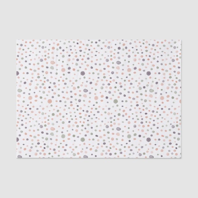Papier Mousseline Pois d'aquarelle Shea Confetti Papier Tissu (Recto)