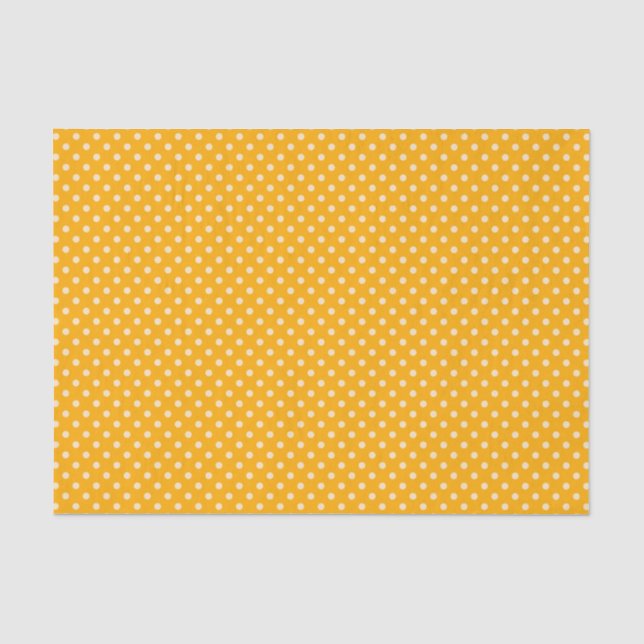 Papier Mousseline Pois de crème sur jaune (Recto)