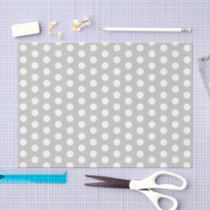 Papier Mousseline Pois gris et blancs pour bébé