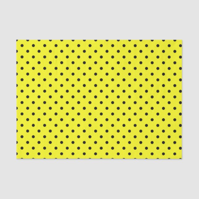 Papier Mousseline Pois jaune (Recto)