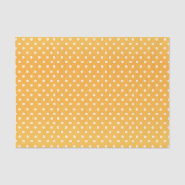 Papier Mousseline Pois jaune et blanc d'or (Recto)