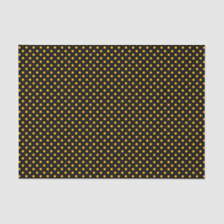 Papier Mousseline Pois Jaunes Chics Sur Noir
