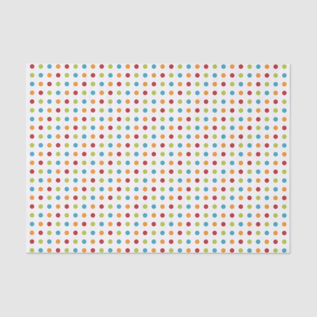 Papier Mousseline Pois multicolore (Recto)