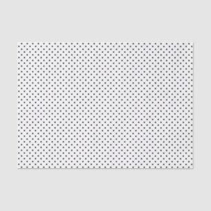 Papier Mousseline Pois noirs en blanc