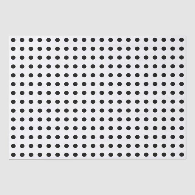 Papier Mousseline Pois noirs et blancs (Recto)