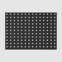 Papier Mousseline Pois noirs et blancs