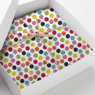 Papier Mousseline Pois Rainbow Confetti