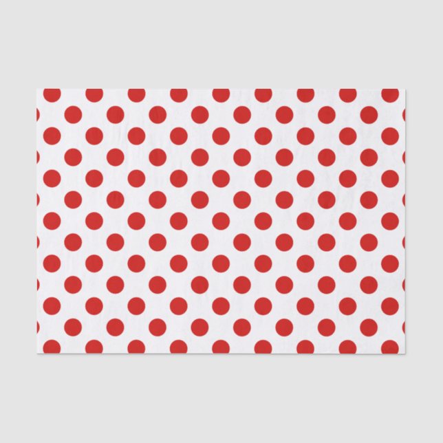 Papier Mousseline Pois rouges et blancs (Recto)