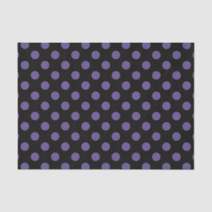 Papier Mousseline Pois ultra violets en noir