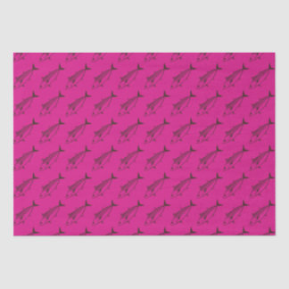 Papier Mousseline Poisson Bonito mignon dans la Maroon profonde sur