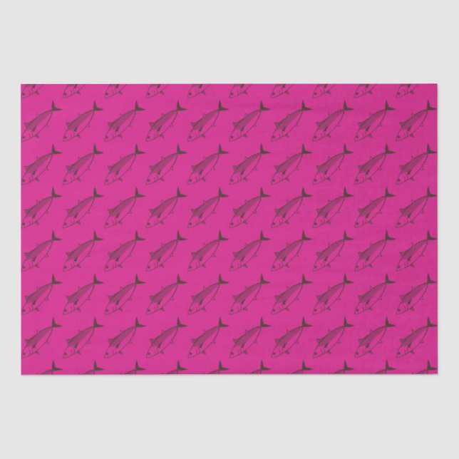 Papier Mousseline Poisson Bonito mignon dans la Maroon profonde sur  (Recto)