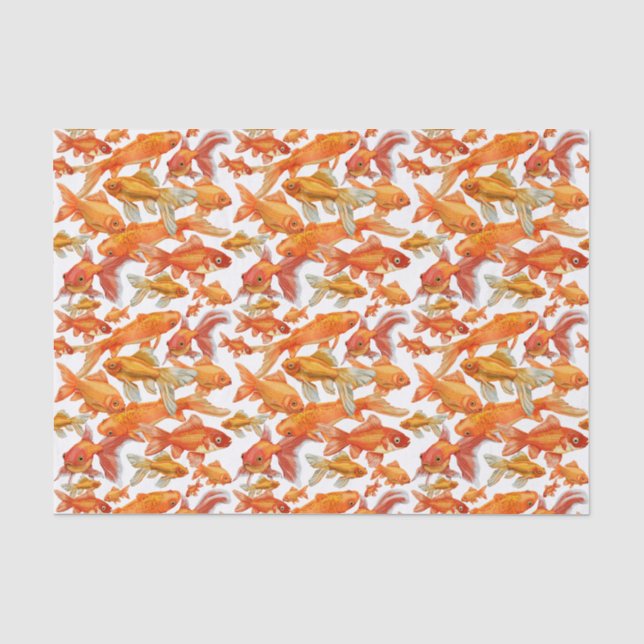 Papier Mousseline Poisson d'or (Recto)
