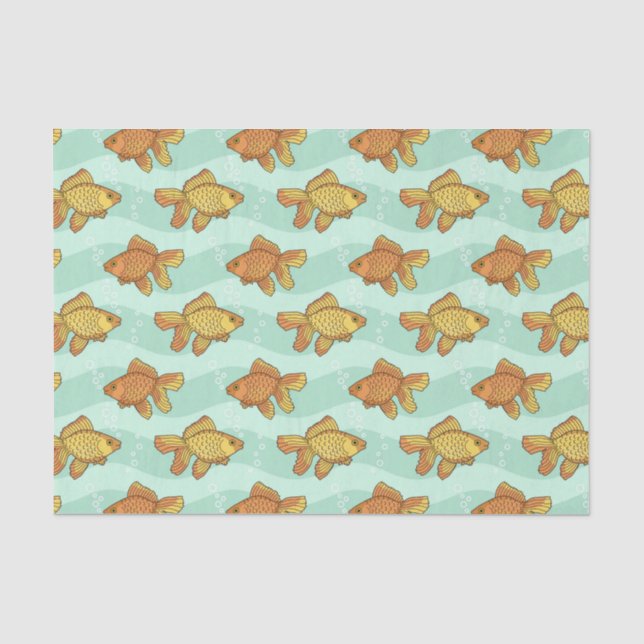 Papier Mousseline Poisson-motif (Recto)