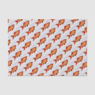 Papier Mousseline Poisson rouge