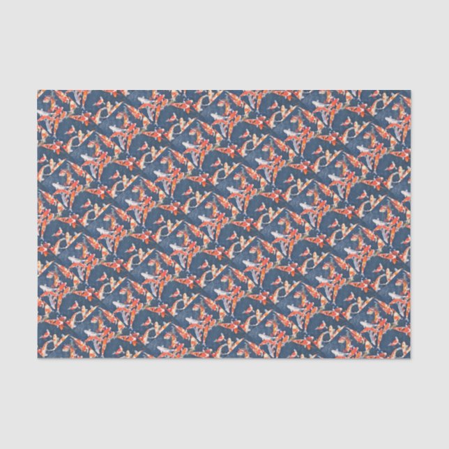 Papier Mousseline Poissons de Koi (Recto)