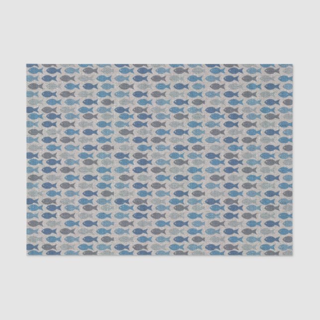 Papier Mousseline Poissons de toile (Recto)