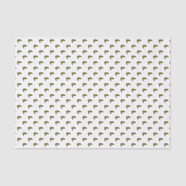 Papier Mousseline Poissons verts de basse de large ouverture | tout (Recto)