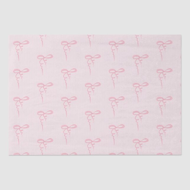 Papier Mousseline Poitrine rose motif bébé douche (Recto)