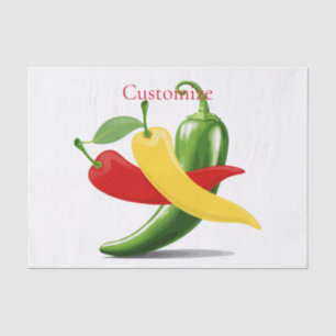 Papier Mousseline Poivrons verts rouges chili Thunder_Cove