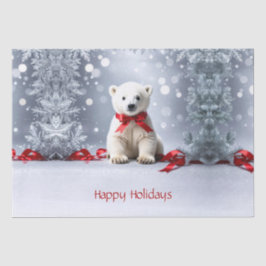Papier Mousseline Polar Bear Christmas Holiday Tissue Paper