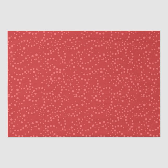 Papier Mousseline Polka Dot Red Pink Festive (Recto)