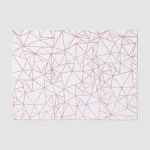 Papier Mousseline Polygone géométrique en cuivre géométrique Rose