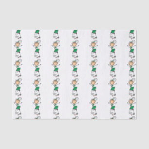 Papier Mousseline Pom-pom girl de la figure bâche verte