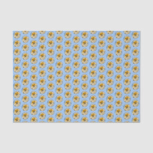 Papier Mousseline Poméranien dans Daisies Peinture - Art Chien origi