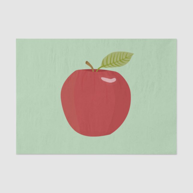 Papier Mousseline pomme rouge (Recto)