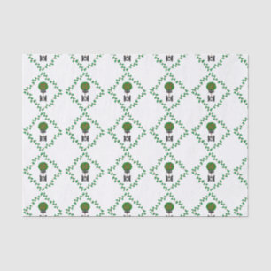 Papier Mousseline Pommier Topiaire Vin Diamant Rouge Noir