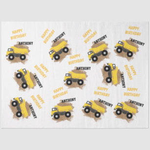 Papier Mousseline Pompe personnalisée Camion Construction Boue Garço