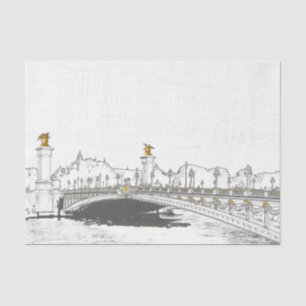 Papier Mousseline Pont Alexandre III sur la Seine - Paris France