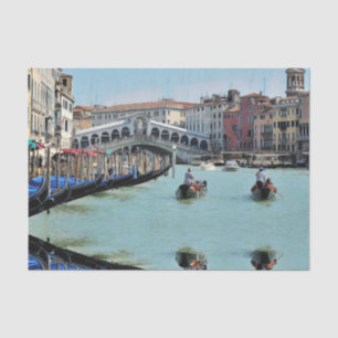 Papier Mousseline PONT DE RIALTO - Venise - Canal Grande