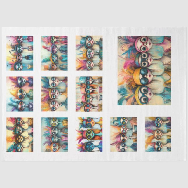 Papier Mousseline Pont Whimsical Wackadoodle de découpage Dames 1 (Recto)