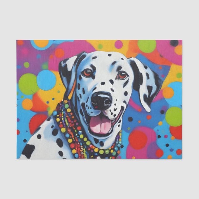 Papier Mousseline Pop Art Vibrant Dalmatie (Recto)
