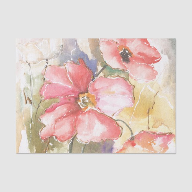 Papier Mousseline Poppies douces I (Recto)