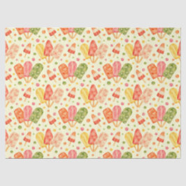 Papier Mousseline Popsicles colorés d'aquarelle