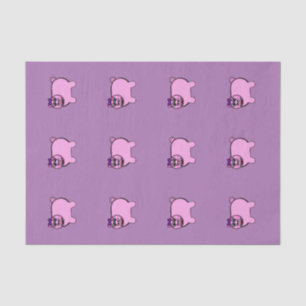 Papier Mousseline Porc bourré Girly